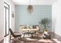 Soft Blue Tile Repeat Wallpaper⁠