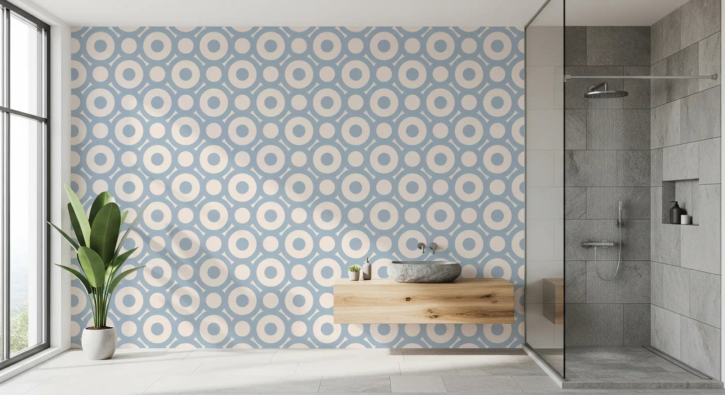 Geometric Circle Lattice Wallpaper⁠