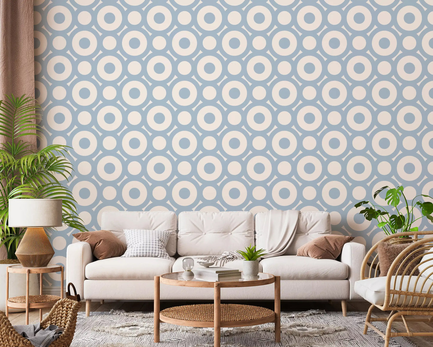 Geometric Circle Lattice Wallpaper⁠
