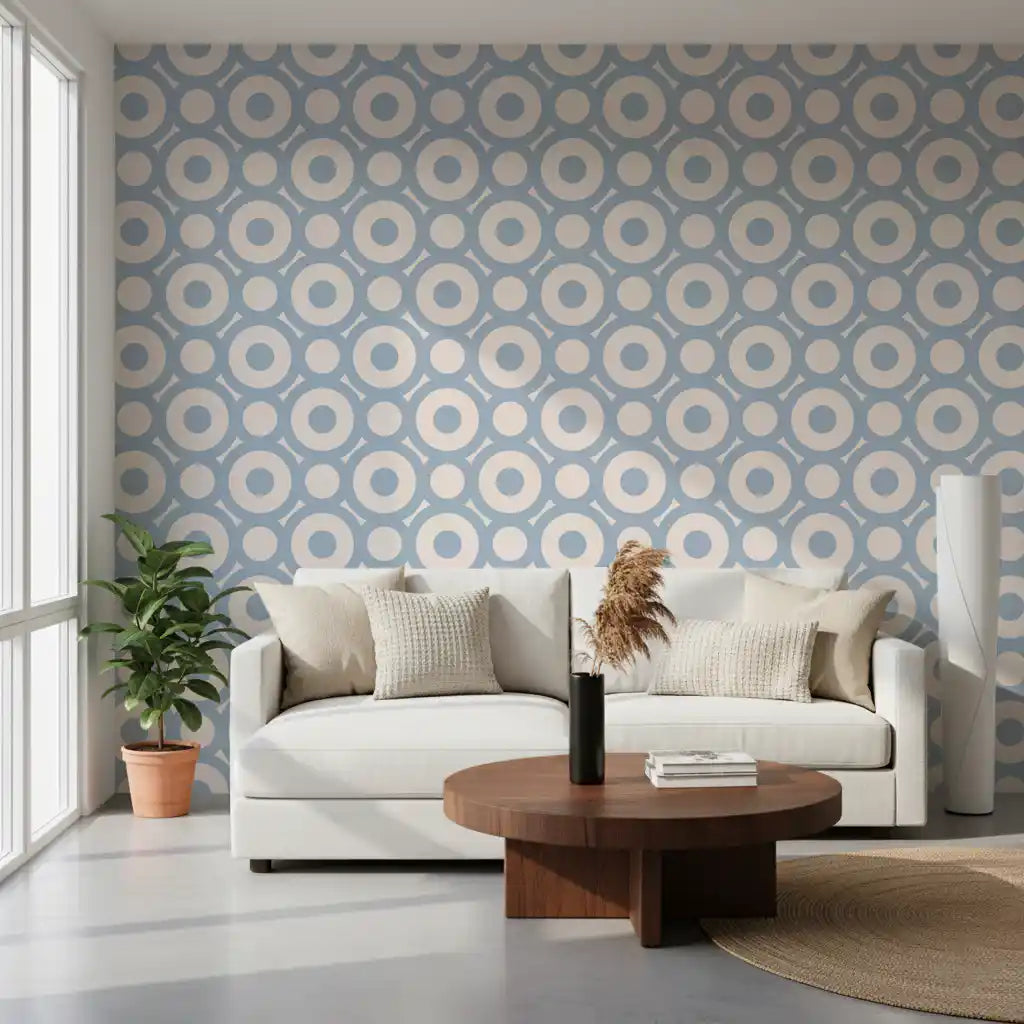 Geometric Circle Lattice Wallpaper⁠