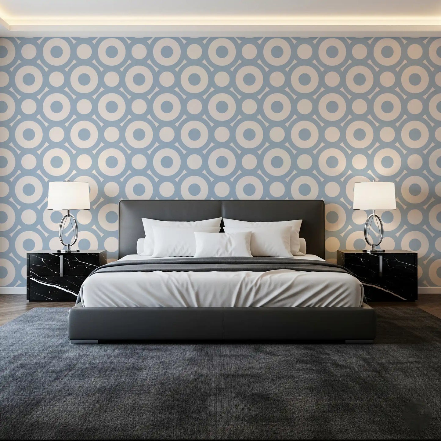 Geometric Circle Lattice Wallpaper⁠