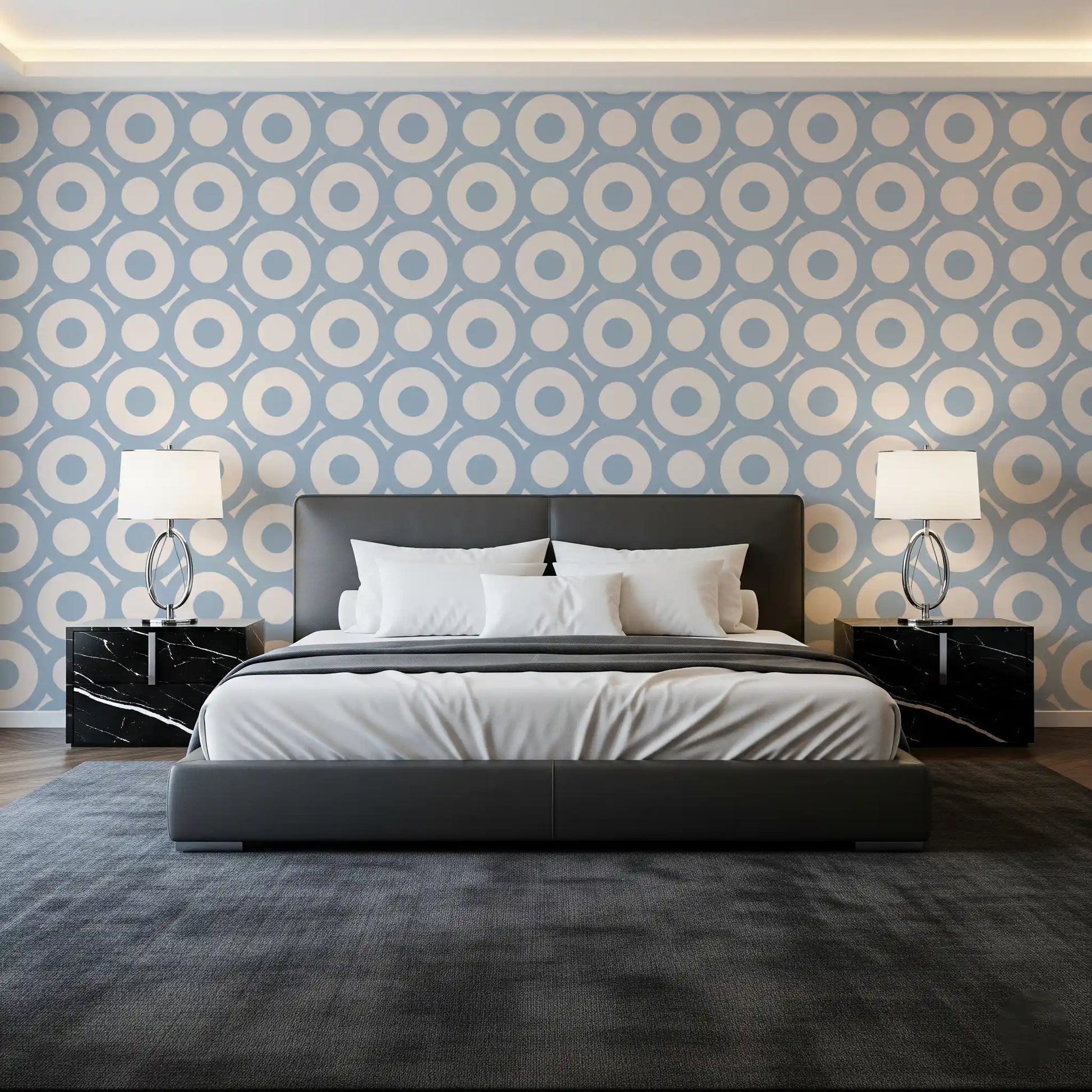 Geometric Circle Lattice Wallpaper⁠