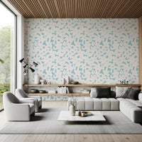 Soft Blue Floral Silhouette Wallpaper⁠