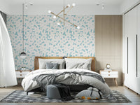 Soft Blue Floral Silhouette Wallpaper⁠