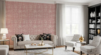 Blush Grid Hand-Painted Texture Wallpaper⁠