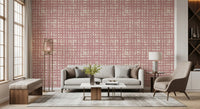 Blush Grid Hand-Painted Texture Wallpaper⁠