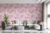 Blush Botanical Silhouette Wallpaper⁠