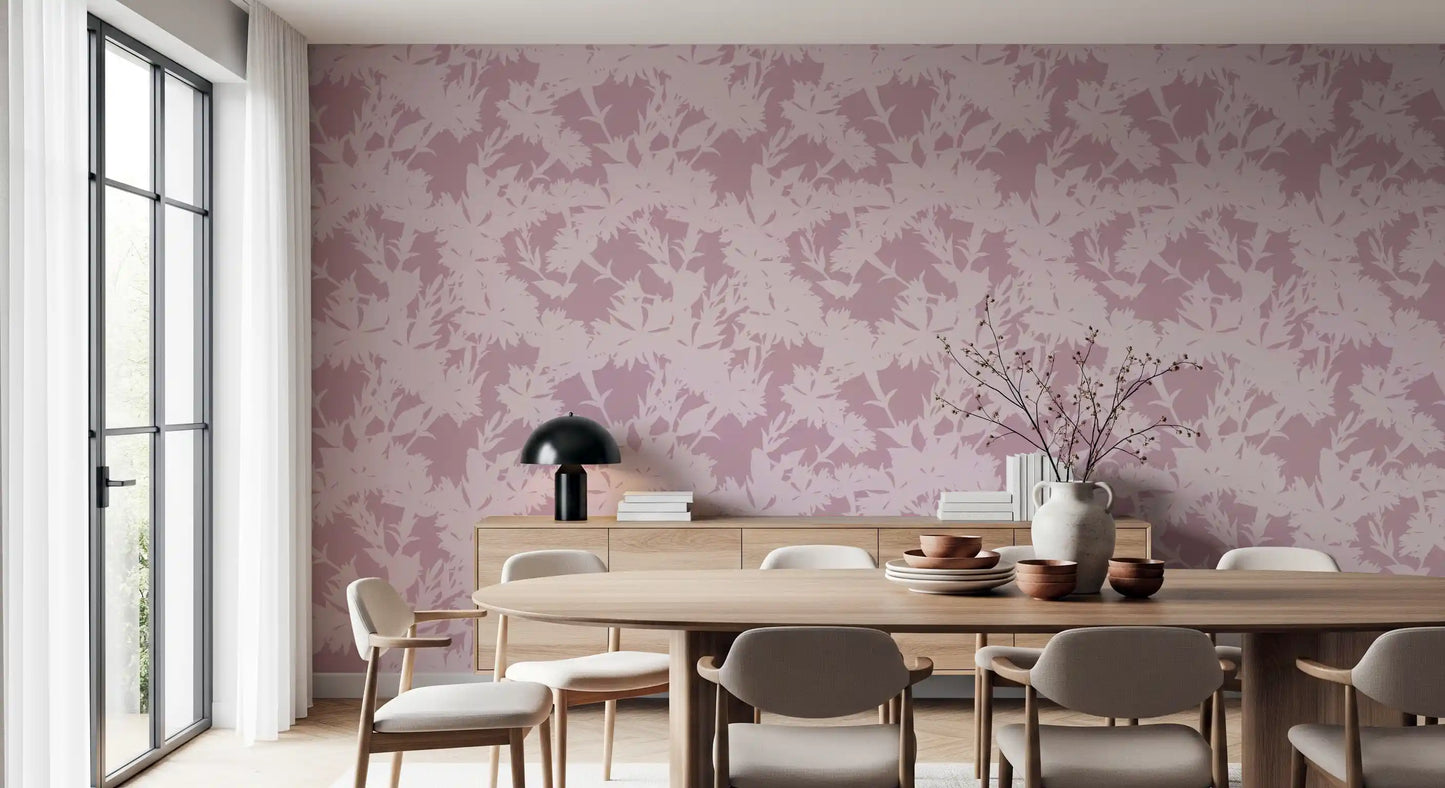 Blush Botanical Silhouette Wallpaper⁠