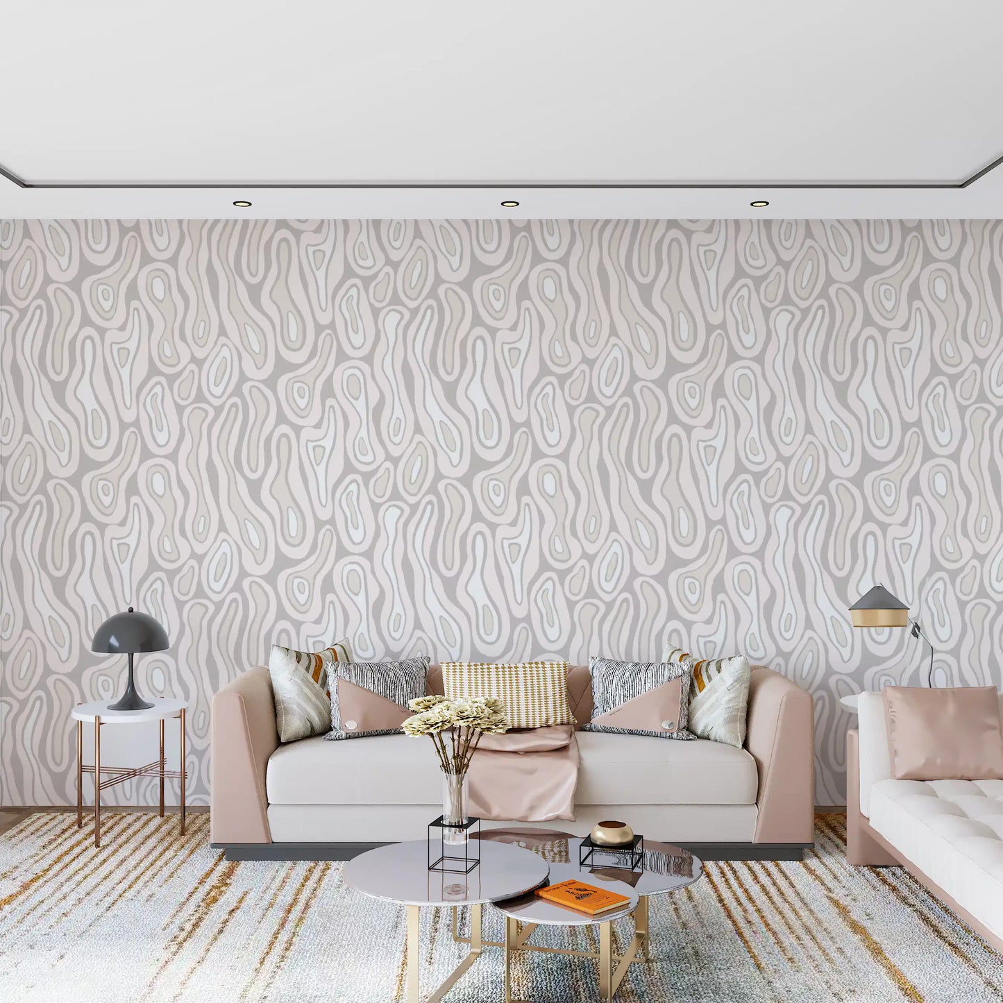 Abstract Organic Sandstone Lines Wallpaper⁠