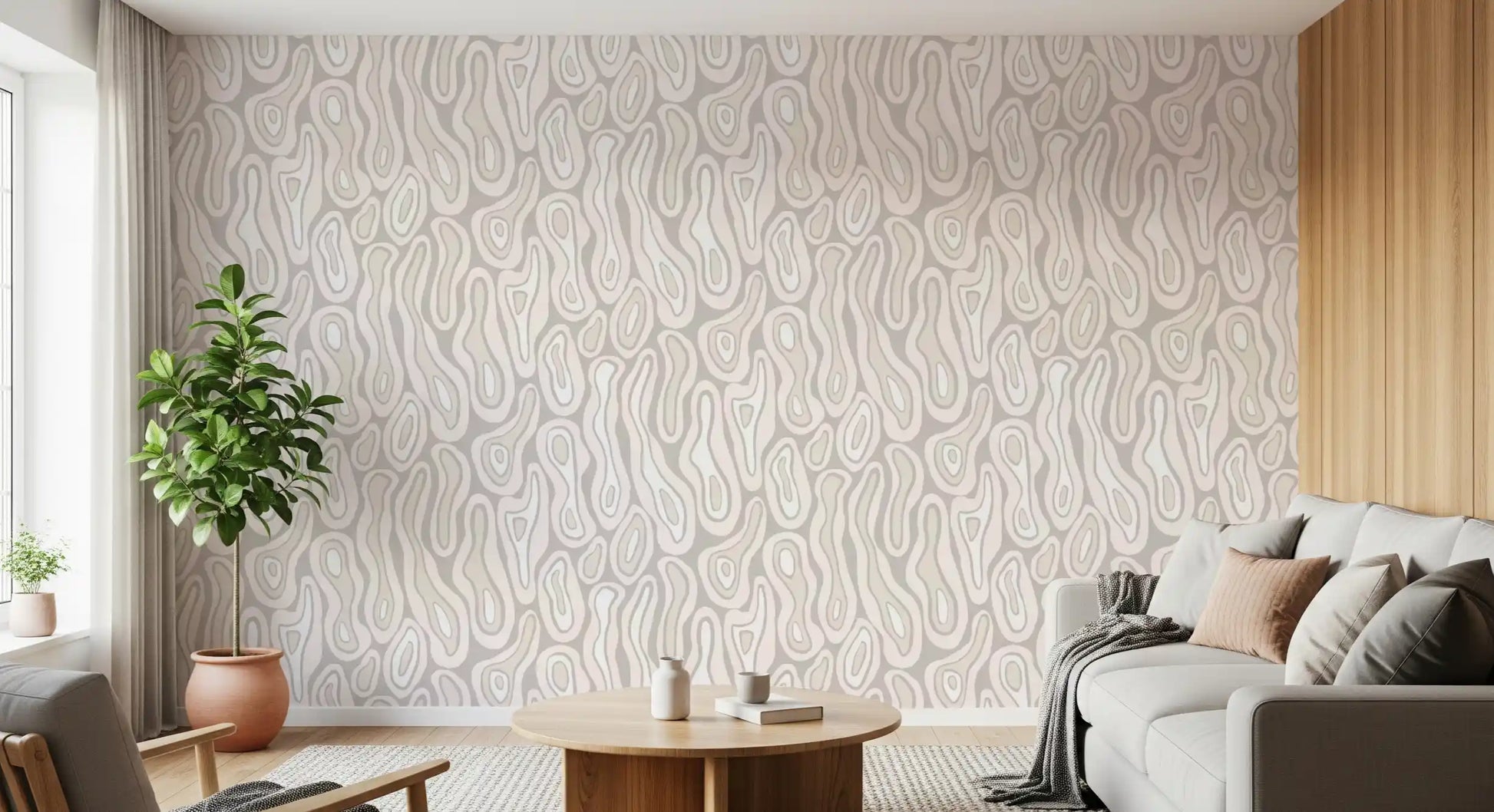 Abstract Organic Sandstone Lines Wallpaper⁠
