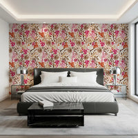 Bohemian Painted Botanical Flora Wallpaper⁠