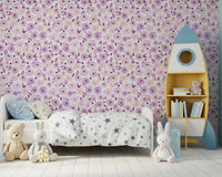 Soft Lavender Watercolor Petals Wallpaper⁠