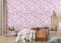 Soft Lavender Watercolor Petals Wallpaper⁠