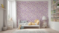 Soft Lavender Watercolor Petals Wallpaper⁠