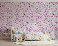 Soft Lavender Watercolor Petals Wallpaper⁠