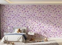 Soft Lavender Watercolor Petals Wallpaper⁠