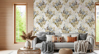 Rustic Earthy Botanical Field Wallpaper⁠