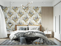 Rustic Earthy Botanical Field Wallpaper⁠