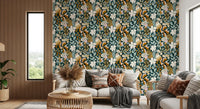 Retro Earthy Floral Bloom Wallpaper⁠
