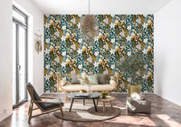 Retro Earthy Floral Bloom Wallpaper⁠