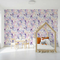 Lavender Bloom Watercolor Garden Wallpaper⁠
