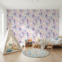 Lavender Bloom Watercolor Garden Wallpaper⁠