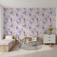 Lavender Bloom Watercolor Garden Wallpaper⁠