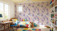 Lavender Bloom Watercolor Garden Wallpaper⁠