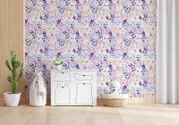 Lavender Bloom Watercolor Garden Wallpaper⁠