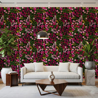 Midnight Botanical Meadow Wallpaper⁠