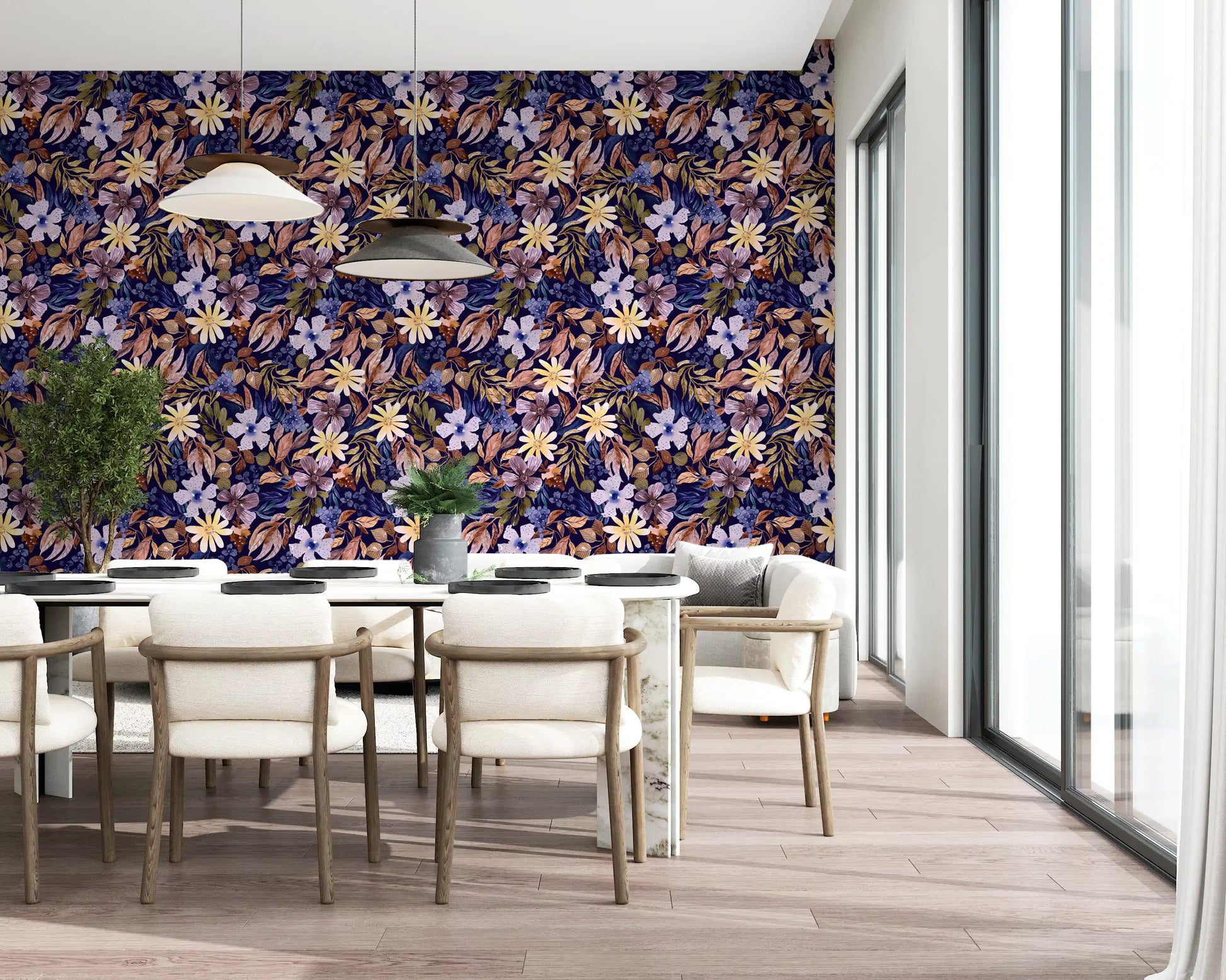 Vintage Garden Impressionism Wallpaper⁠
