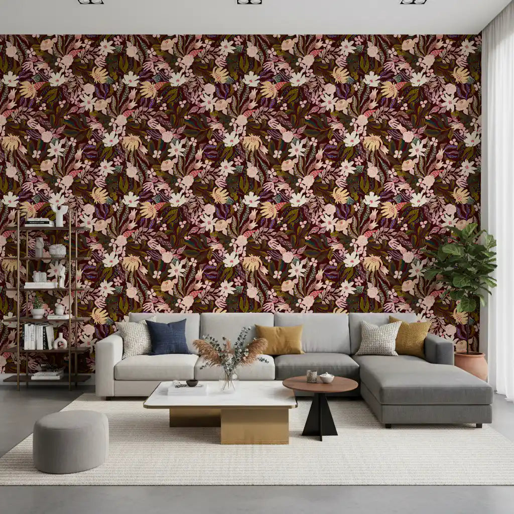 Midnight Botanical Garden Wallpaper⁠