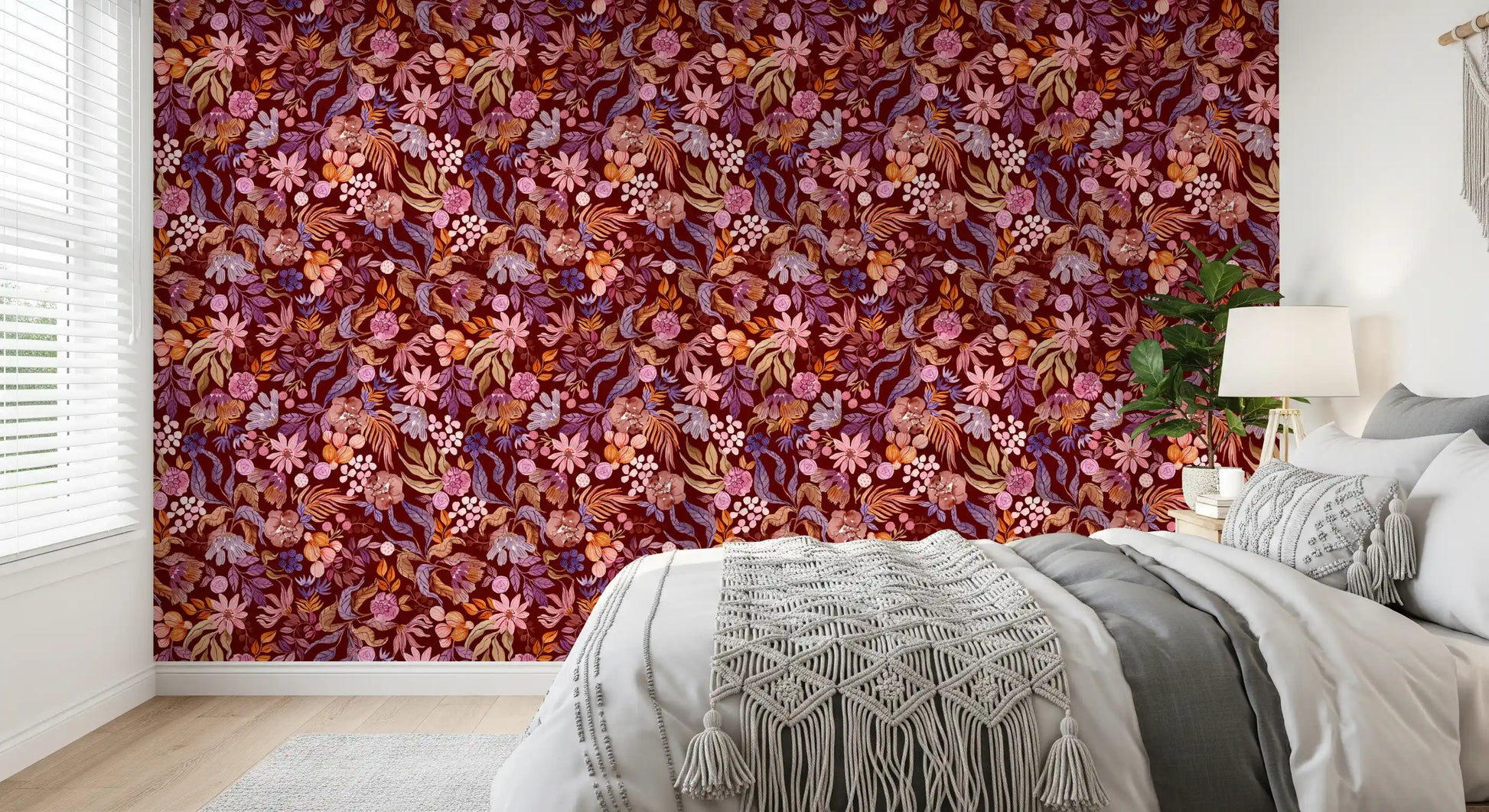 Autumn Botanical Floral Garden Wallpaper⁠