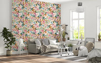 Autumn Garden Watercolor Florals Wallpaper⁠
