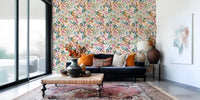 Autumn Garden Watercolor Florals Wallpaper⁠