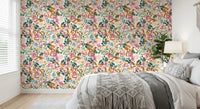 Autumn Garden Watercolor Florals Wallpaper⁠