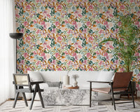 Autumn Garden Watercolor Florals Wallpaper⁠