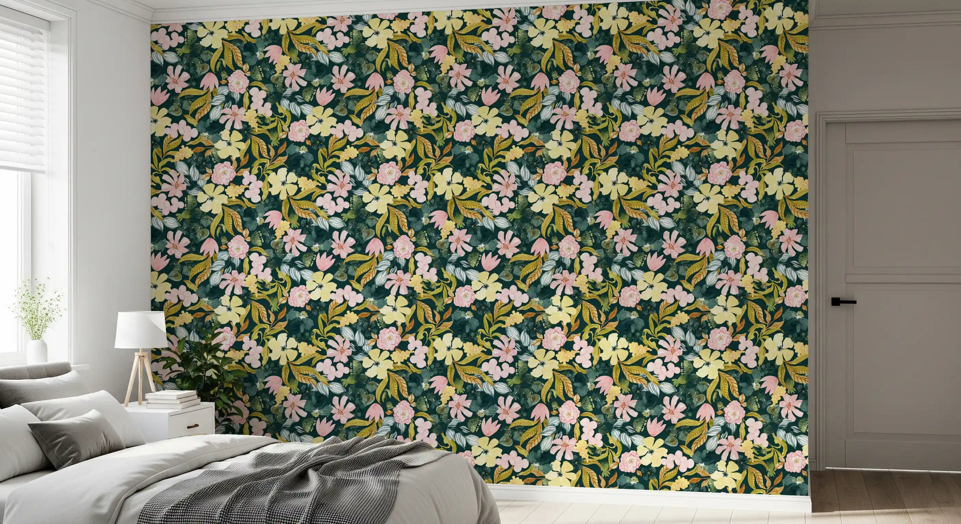 Rustic Botanical Forest Trail Wallpaper⁠