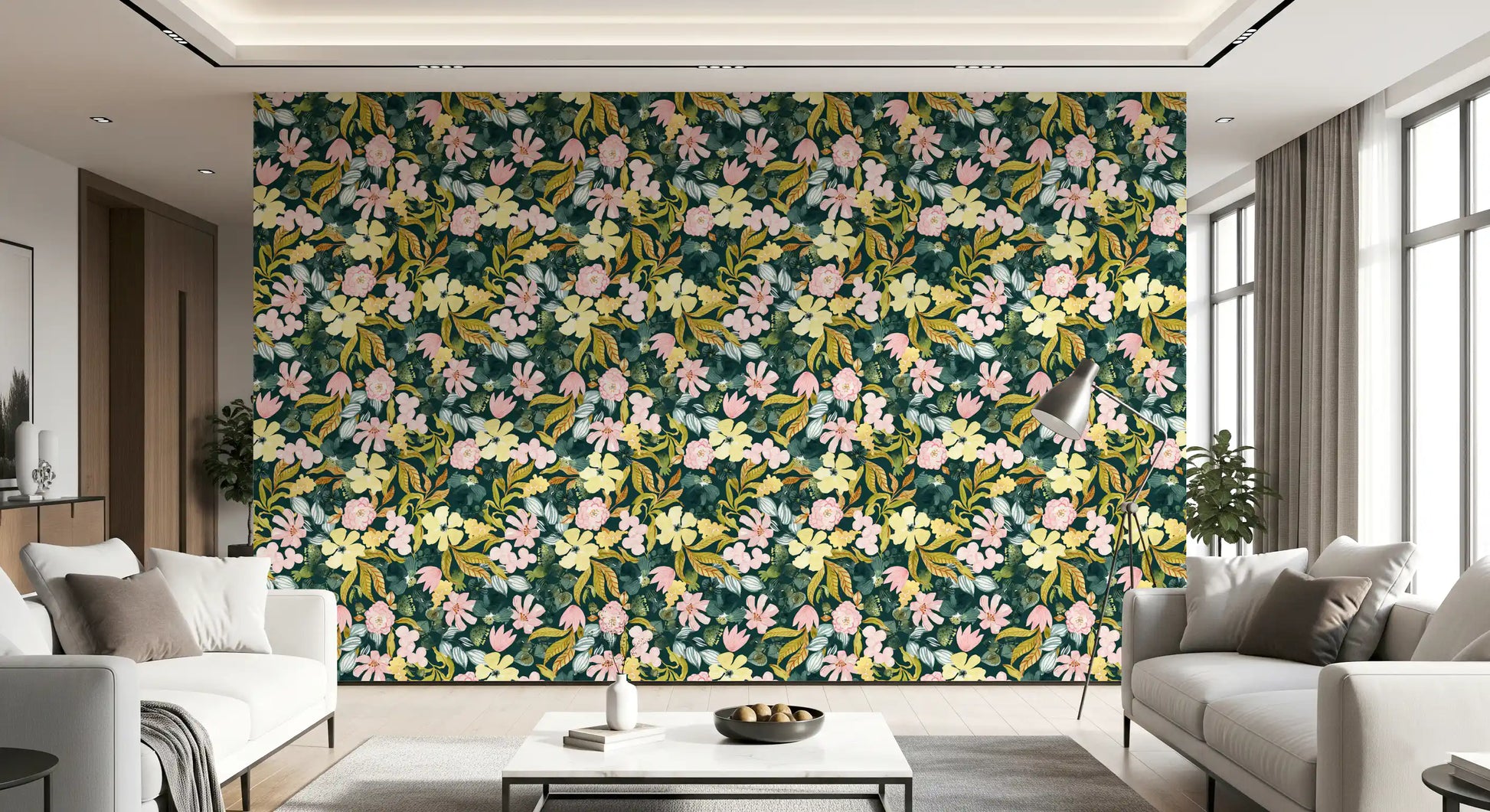Rustic Botanical Forest Trail Wallpaper⁠