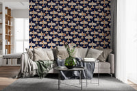 Enchanted Bird Garden Motif Wallpaper⁠