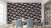Enchanted Bird Garden Motif Wallpaper⁠