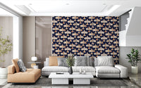 Enchanted Bird Garden Motif Wallpaper⁠