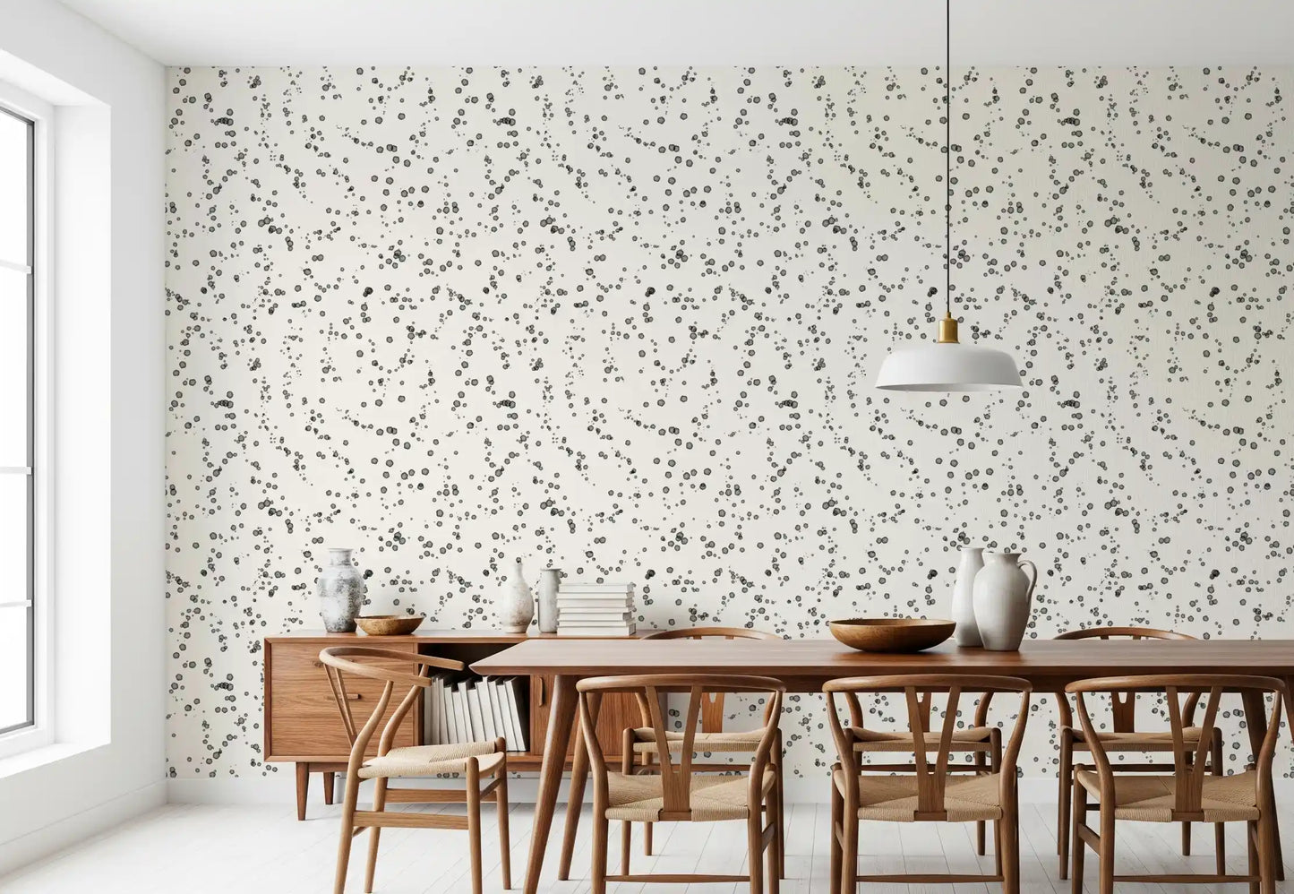 Contemporary Ink Drip Motif Wallpaper⁠