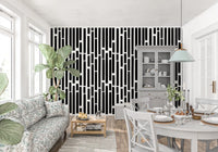 Monochrome Painted Vertical Bars Wallpaper⁠