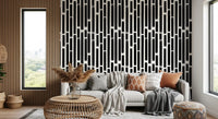 Monochrome Painted Vertical Bars Wallpaper⁠