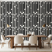 Monochrome Painted Vertical Bars Wallpaper⁠