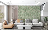 Soft Sage Floral Botanical Meadow Wallpaper⁠