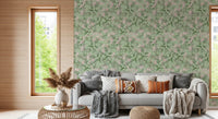 Soft Sage Floral Botanical Meadow Wallpaper⁠