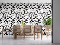 Black and White Brushstroke Dabs Wallpaper⁠