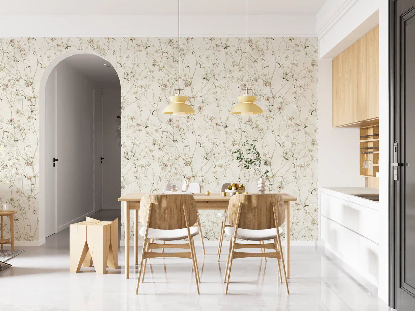 Ethereal Meadow Wildflower Sketch Wallpaper⁠